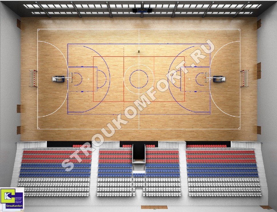 3D-модель спортивных залов №1