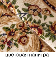 Ковер Акварель 20611-22123 кремово бордовый классика цветы