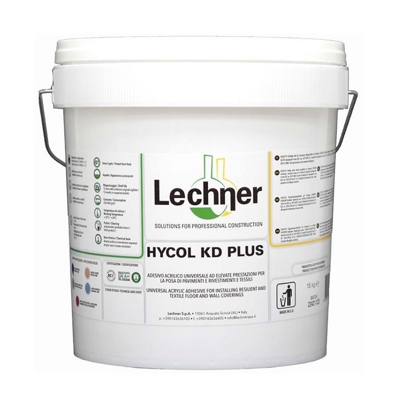 Lechner Hycol KD PLUS клей Лехнер Хикол КД Плюс универсальный акриловый для укладки всех видов гибких напольных покрытий Lechner Hycol KD PLUS клей Лехнер Хикол КД Плюс универсальный акриловый для укладки всех видов гибких напольных покрытий