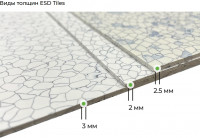 Standard ESD Tiles 202 Light Beige Grey токопроводящая плитка Стадарт ЕСД Тайлс светлый бежево-серый