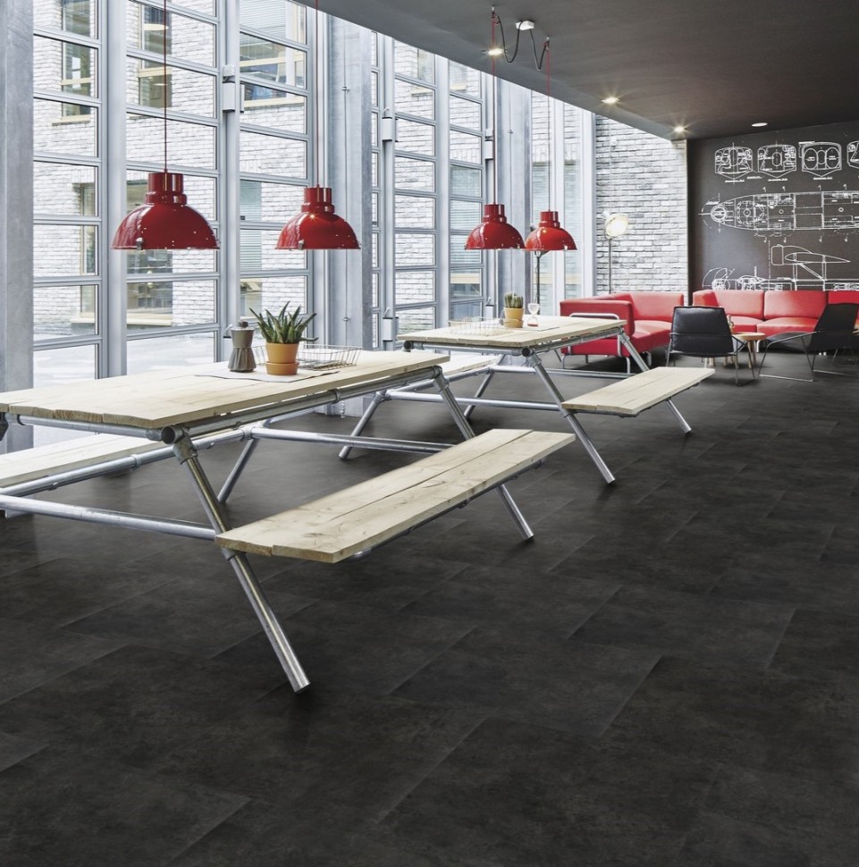 Effecta Professional 4063 T/8063 T Black Concrete PRO плитка ПВХ Эффекта Профессионал