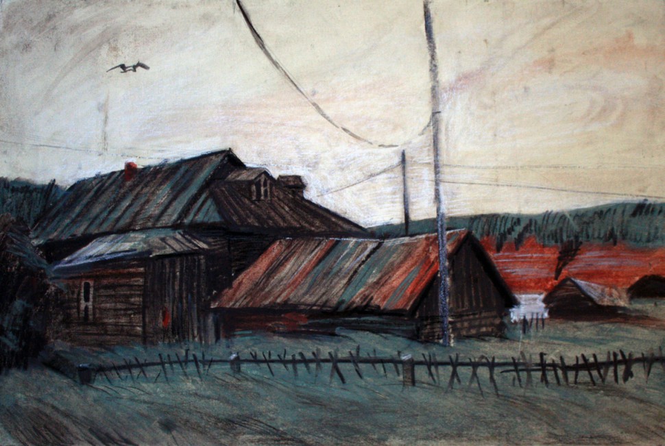 Картина "Деревня в Апоках" (Великий Устюг)