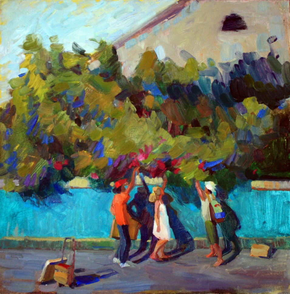 Картина "Молодые художники в Коломне"