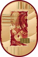 Ковер Сан Ремо D081 CREAM-RED овал 