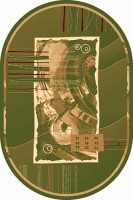 Ковер Сан Ремо D081 GREEN овал 