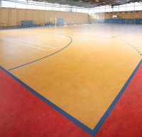 Marmoleum Sport 83286 orange спортивное натуральное покрытие Мармолеум спорт оранжевый