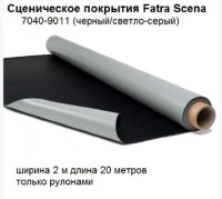Сценический линолеум Fatra Scena 7040-9011 черн/св.сер