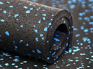Спортивное резиновое покрытие Ант Микс 15% EPDM MIX  Чёрно-бело-синий