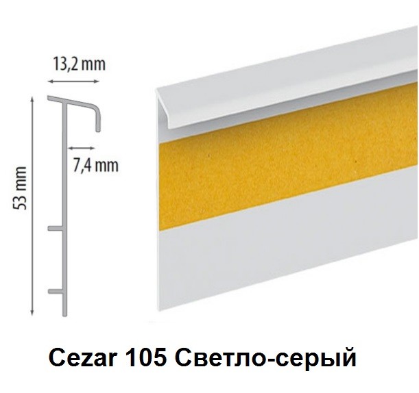 Cezar плинтус для ковролина Цезарь 2,5 м Cezar плинтус для ковролина Цезарь 2,5 м