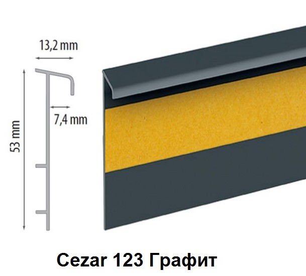 Cezar плинтус для ковролина Цезарь 2,5 м Cezar плинтус для ковролина Цезарь 2,5 м