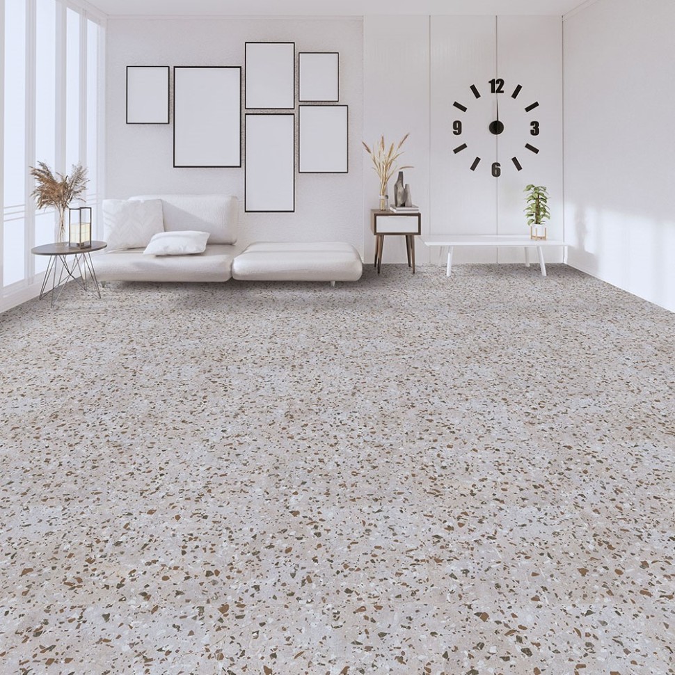 Vertigo Trend Stone 5802 TERRAZZO DOLCE GREY плитка ПВХ Вертиго тренд мозаичный серо-коричневый Vertigo Trend Stone 5802 TERRAZZO DOLCE GREY плитка ПВХ Вертиго тренд мозаичный серо-коричневый