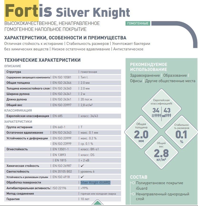 Fortis Линолеум Фортис Mocca коричнево-зелёный