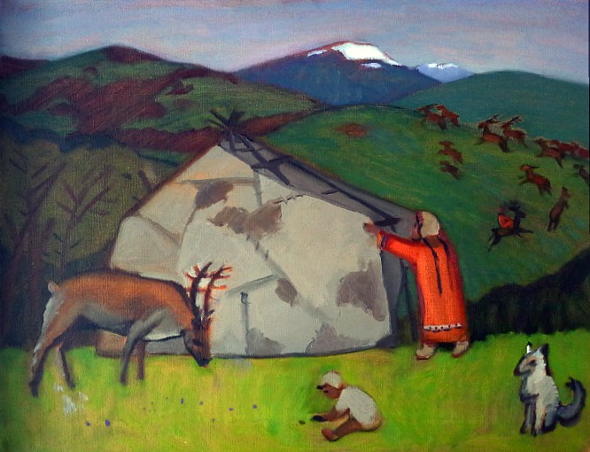 Картина "Быт эвенков" (Камчатка)