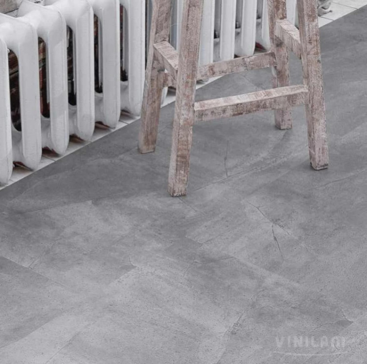 Vinilam CERAMO Glue Серый Бетон 61602 плитка ПВХ Винилам Керамо клеевая