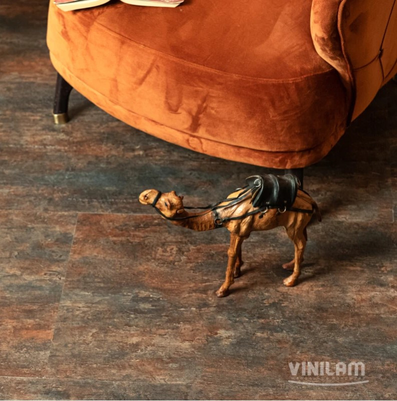 Vinilam CERAMO Glue Керамическая Сталь 71617 плитка ПВХ Винилам Керамо клеевая