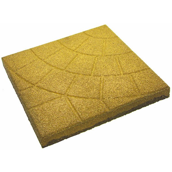 Резиновая плитка Паутинка 30 мм желтая