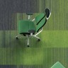 Intrefloor FIRT 555A ковровая плитка Фирт зелёно-серый полосатый