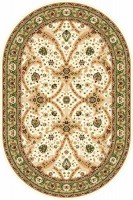 Ковер Лагуна D140 CREAM-GREEN овал  
