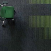 Intrefloor FIRT 555D ковровая плитка Фирт серо-зелёный полосатый