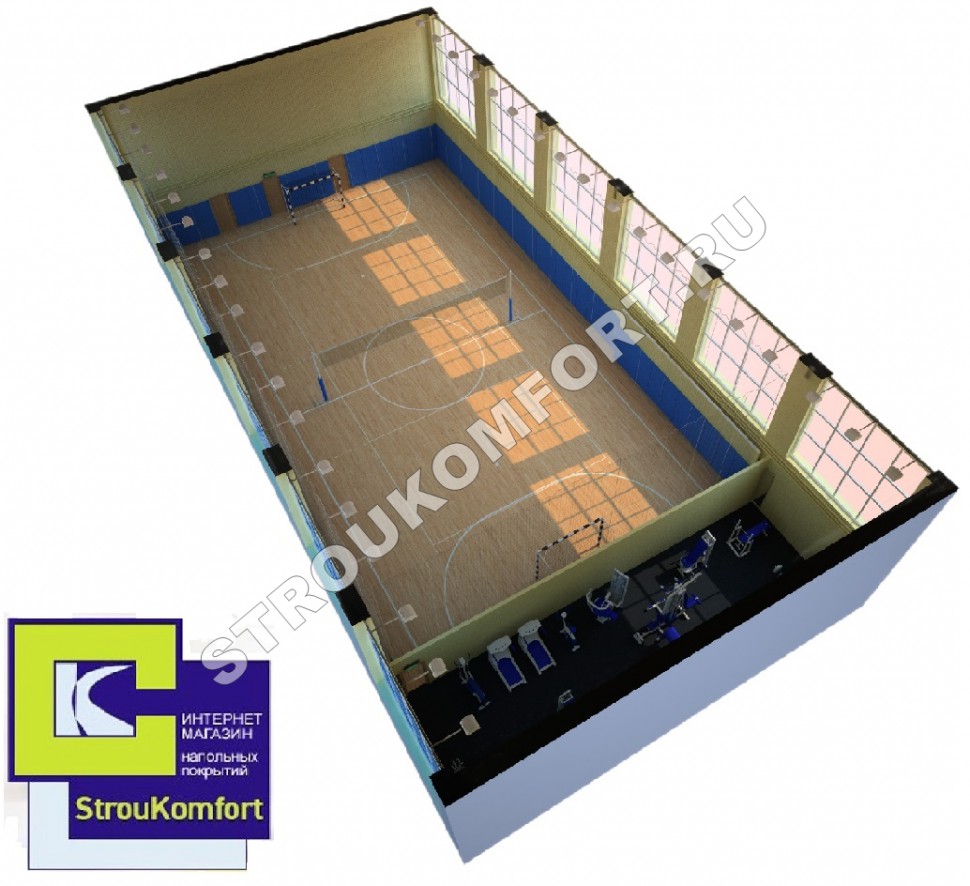 3D-модель спортивных залов