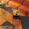 Intrefloor FIRT 666D ковровая плитка Фирт серо-оранжевый полосатый