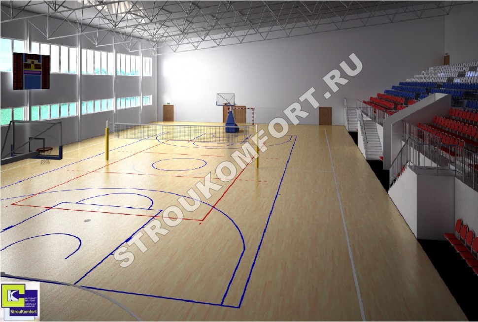 3D-модель спортивных залов №6