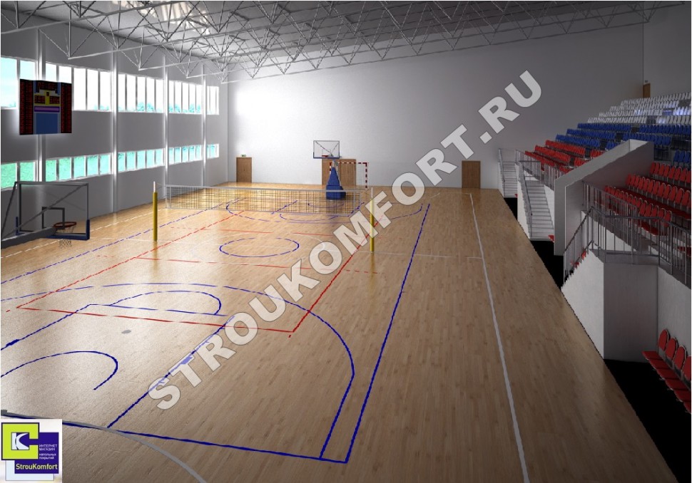 3D-модель спортивных залов №8