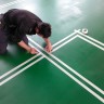 Полиуретановая краска для разметки спортивных и резиновых покрытий Полиуретановая краска для разметки спортивных и резиновых покрытий